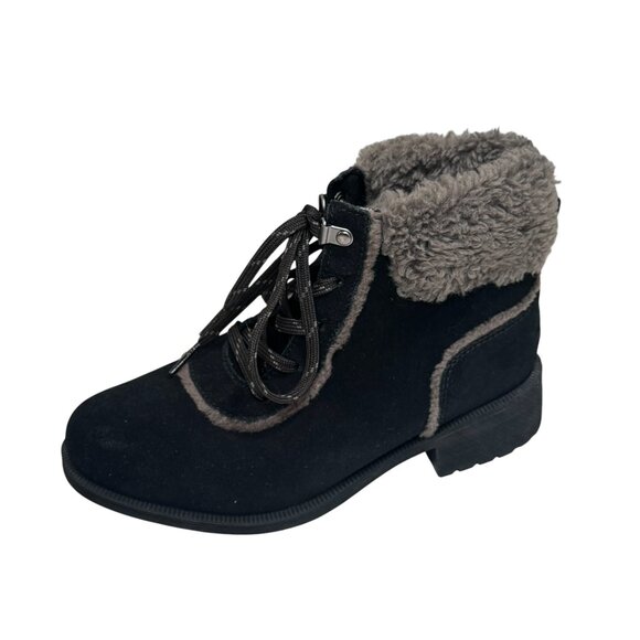 UGG Bodie Fur Lace Up Boots Womens 7 Cozy Waterproof Outdoors Suede New - Picture 1 of 10